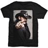 T-shirt nera da uomo Motorhead con ritratto di Lemmy