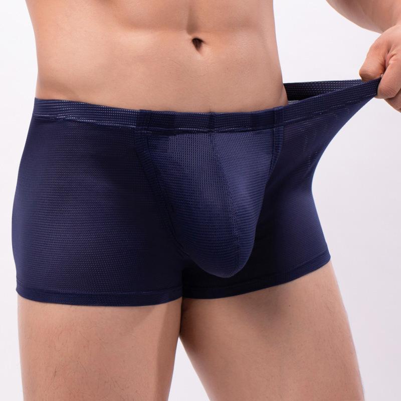 Ademende Nylon Boxer Briefs voor Mannen in de Zomer: Modieus, Comfortabel, Sexy, Middelhoge Taille, High-End Zacht C2-12
