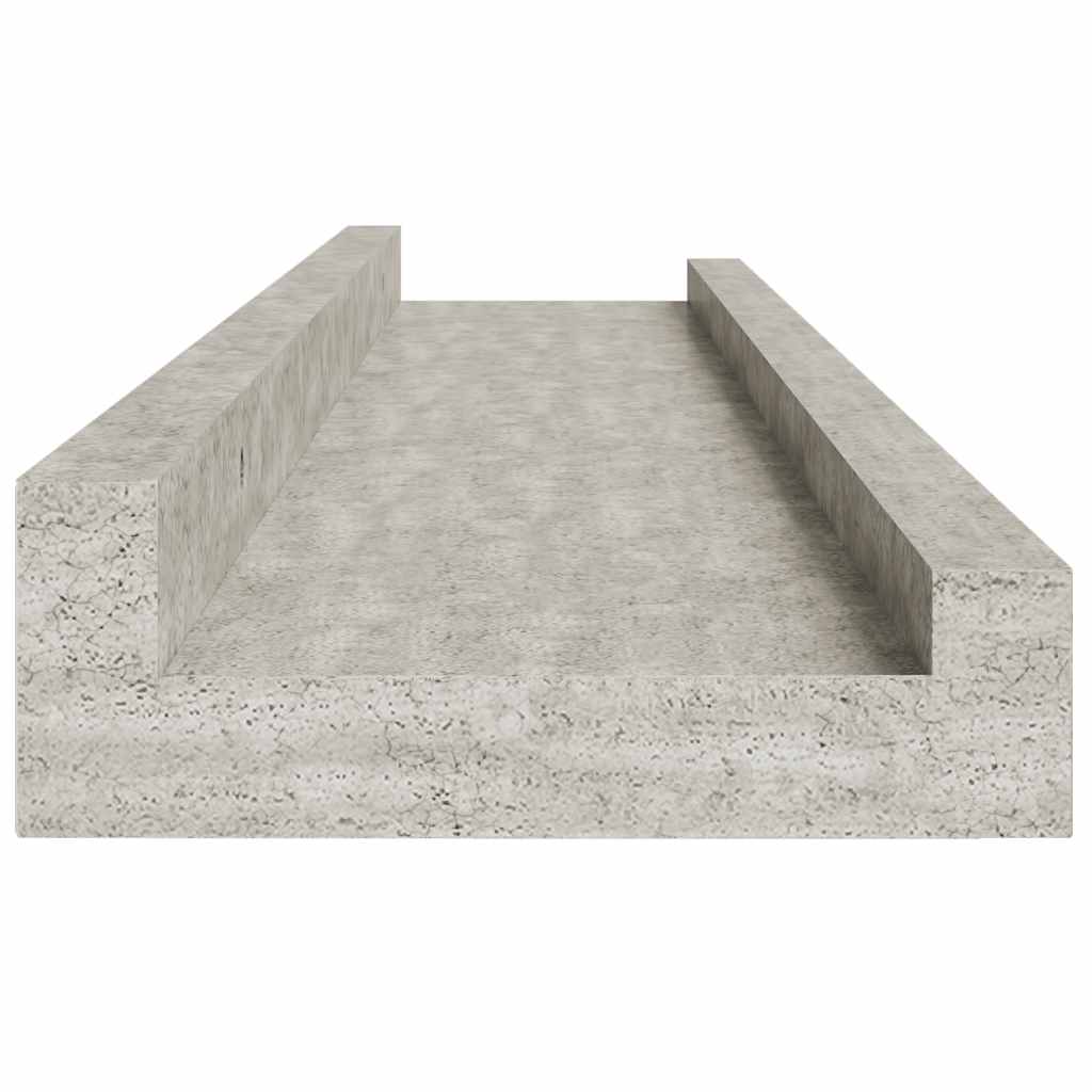 Vidaxl Półki Ścienne, 2 Szt., Szarość Betonu, 80X9X3 Cm