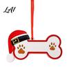 Unique Christmas Gift for Pet Owners Resin Ornament Cute Cat Paw/Bone Shaped Xmas Tree Hanging Decoration Red Riding Hood Holiday Decor with