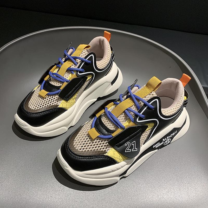 

Женские/мужские кроссовки на платформе со шнуровкой, женские и мужские повседневные туфли на плоской подошве, теннис 35–44 37 чёрный