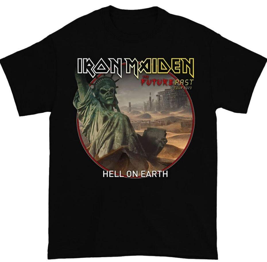 Iron Maiden Hell On Earth Tour BlackT-Shirt Unisex Rock Band Tee Unisex T-Shirt XXL