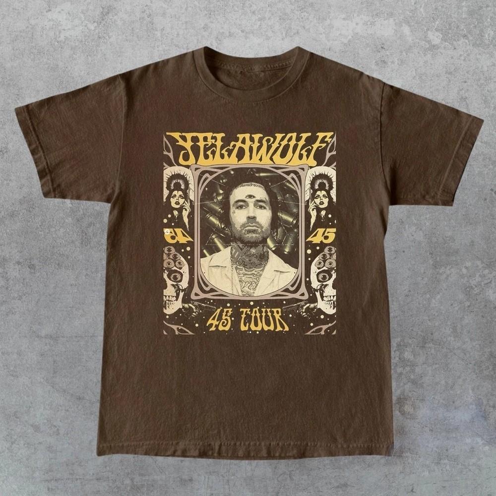 Yelawolf 45 TOUR SECOND LEG Dark Chocolate T Shirt KK427 L
