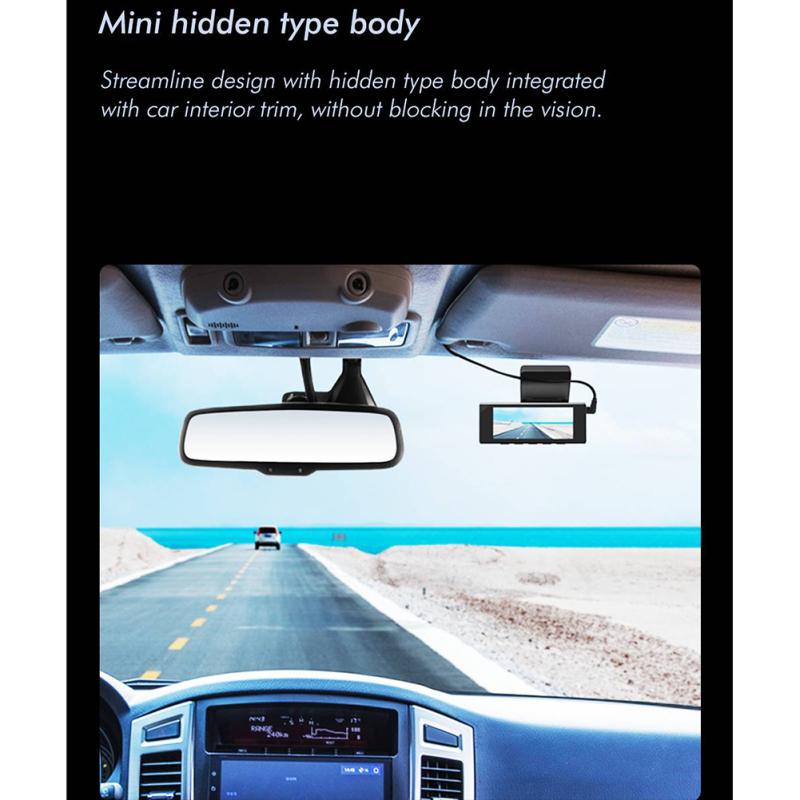 Heißer, Auto Versteckte Dash Cam 2k HD Nachtsicht Vorne Hinten Doppel Aufnahme Fahren Rückfahr Recorder