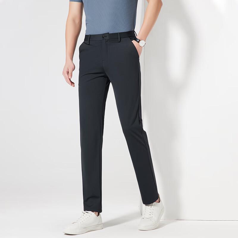 

Fengxun Men s Straight-Leg Commuter Business Casual Pants FXLF2K006-B5 38