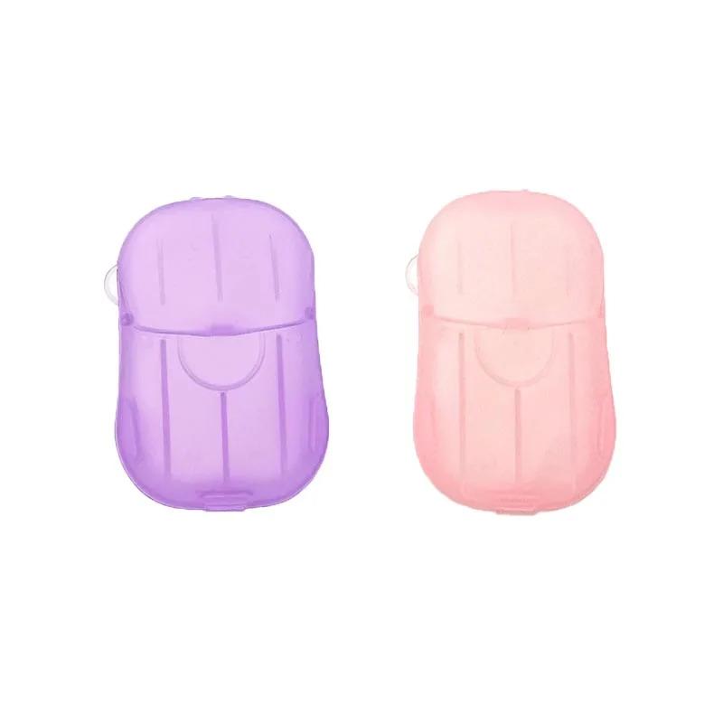 1/6Pcs Portable Soap Paper Disposable Travel Case Mini Cleaning Soaps for Washing Cleaning Hand for Outdoor Camping Hiking
