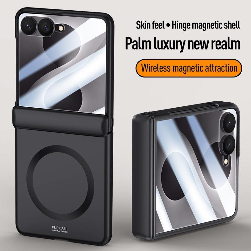 Applicable to Samsung ZFlip8 mobile phone case, matte skin-sensitive magnetic suction zflip7 all-inclusive shell film integrated anti-drop cover