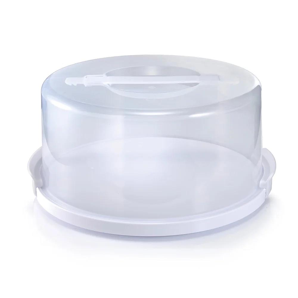 12 Inch Clear Cake Carrier with 2 Pack 9 Inch Round Non-Stick Carbon Steel Baking Pans Transport Serve Store Desserts