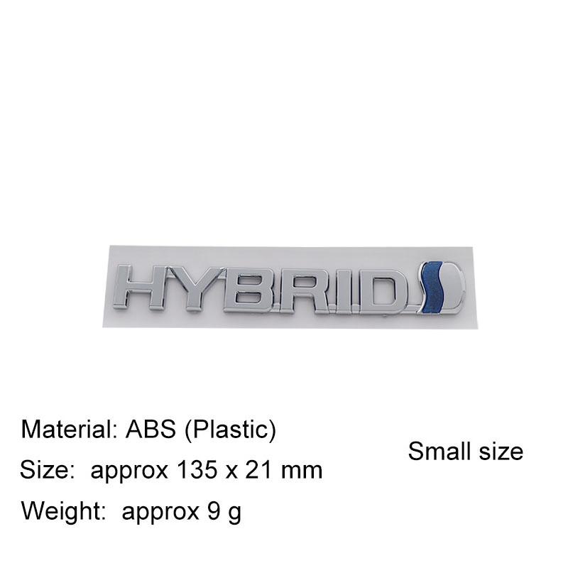 3D Premium ABS HYBRID Letter Sticker Tail Bumper Badge Auto Rear Trunk Emblem Accessories