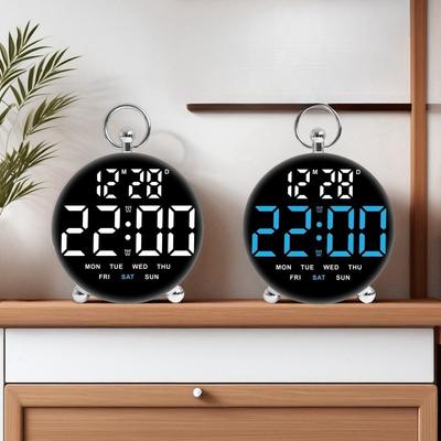 Hlasové ovládání Digitální budík Datum Týden 2 Časování budíku Odpočítávání Odložení Stolní hodiny 5 úrovní jasu 12/24H LED hodiny