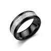 Men's Titanium Steel Rime Silk Pattern Ring - European & American Fashion Jewelry