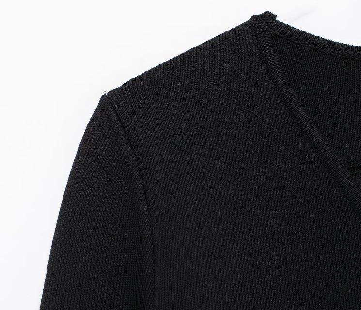 Asymmetrical Button Knit Cardigan: Trendy European and American Women's Fashion.