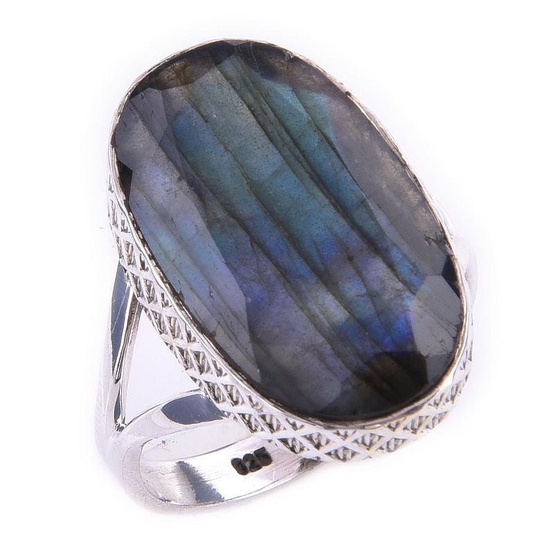 Natural Labradorite Gemstone Handmade 925 Solid Sterling Silver Ring Size 9 S1a60