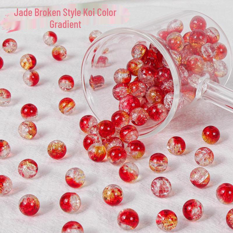 8mm Jade Glass Flower Beads for DIY Bracelets and Accessories