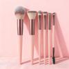 Beginner Makeup Brush Set: Eyeshadow, Loose Powder, Blush, Highlighter, Concealer, Nose Shadow Brushes, Full Beauty Tool Kit