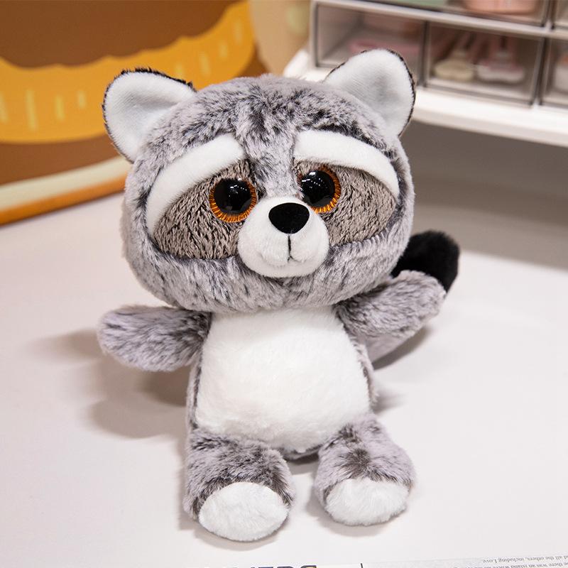 

Cute cute raccoon doll plush toy raccoon doll children s company soothing rag doll girl birthday gift 20cm（0.13kg） серый
