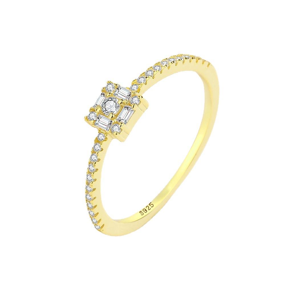 

POMOiii S925 стерлингового серебра Кольцо Женская нишевая конструкция Sense Simple Senior Sense Micro-set INS Японский и корейский стиль Кольцо Женский палец Кольцо