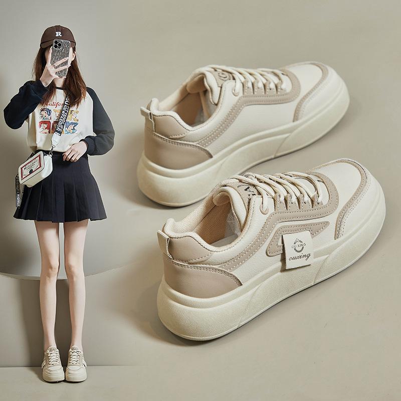 

New ins student platform heightening sports board shoes casual street shot SH 35 хаки