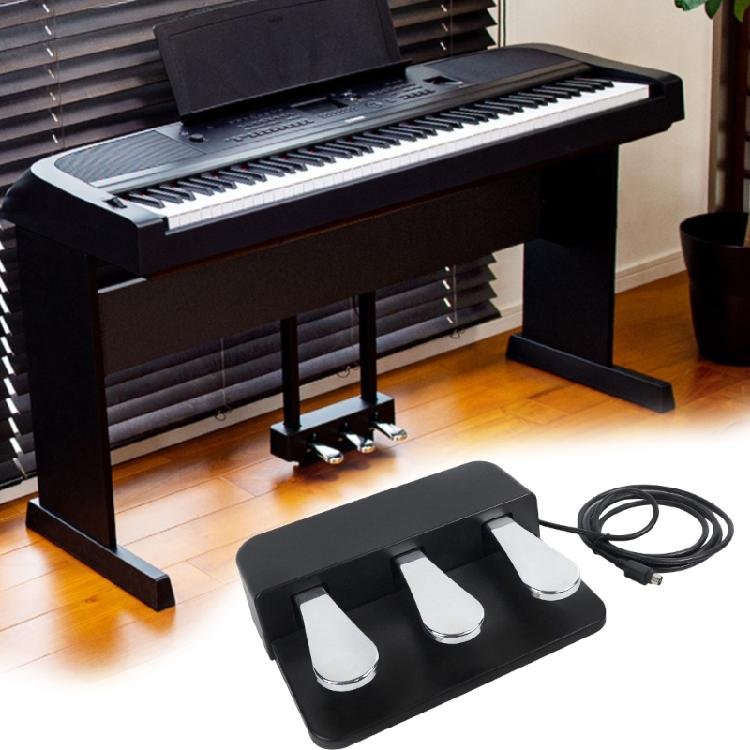 ABS-Kunststoff Universelles Sustain-Pedal Rutschfeste Basis Übungspedal Kunststofftextur für einfachen Transport Ideal für Musiker