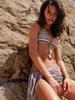 2026 European & American Striped Lace-Up Bikini Set: Sexy Three-Piece for Beach & Hot Springs Vacation
