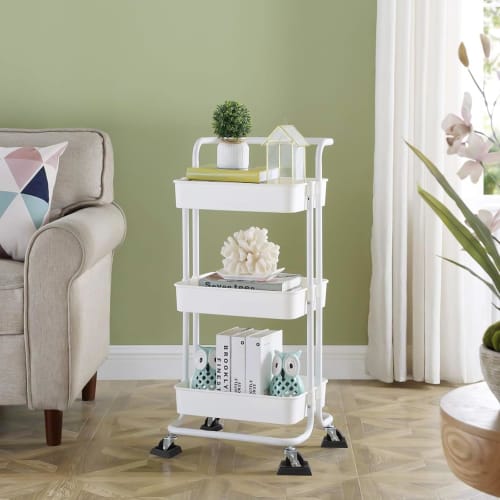 JUTOSU Caster Stoppers, Set of 4, Rubber Caster Chair Stoppers, Anti-Slip, Quiet, Vibration Absorbing, Scratch-Resistant, Protective Pads for Furnitur