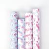 New Pink Bow Ribbon Large Birthday Gift Wrapping Paper Roll - Rainbow Ink Style