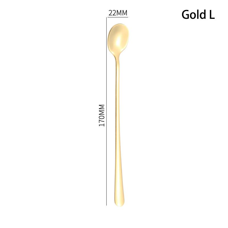 Tea Coffee Soup Spoon For Eating Mixing Stirring Long Handle Teaspoon Spoon Cocktail Ice Cream Honey Spoons Kitchen Cutlery