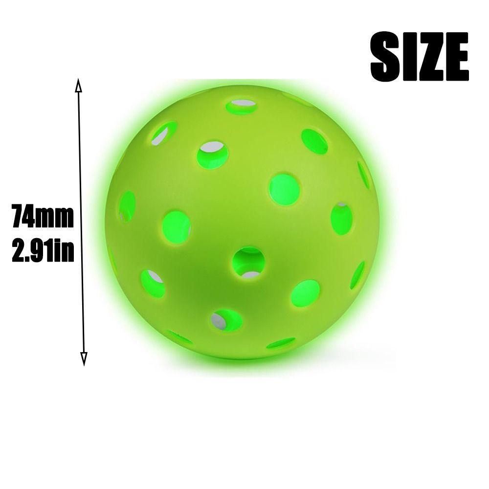 Durable Luminous Pickleball Ball Green Light Glow in The Dark Pickleball Balls Women