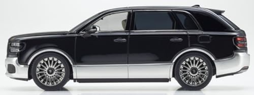 Kyosho Original 1/43 Scale Toyota Century (Rinpo) (Black/Silver) with Fromage Interior, Finished Model, KS03926BS