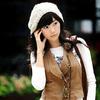 Beret Hat High Elastic Comfortable to Wear Convenient Women Plain Color Knit Beret Hat for Outdoor