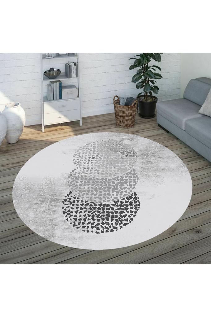 Rovigo Home Okrągły dywan z nadrukiem, który można prać RHM7314-SD392