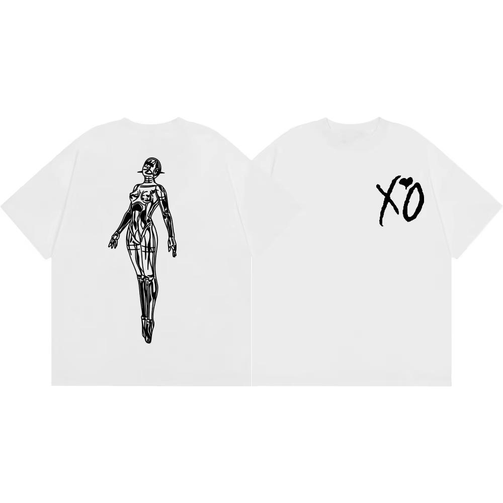 Rapper The Weeknd Merch T-shirt Men's Clothing Women Fashion Hip Hop Short Sleeve Clothes 2026 Summer Casual Cotton T Shirt Y2k