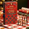 Kids Christmas Gift 2026 Nutcracker Advent Calendar, 24-Day Retro Soldier Figure Countdown Set, 2D for Children Flat Acrylic Tree Hanging Decor,