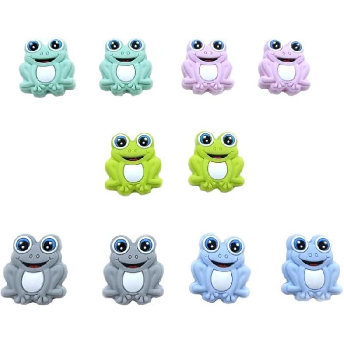 10Pcs Duck Beads Cartoon Animal Beads Colorful Duck Shaped Beads Focal Beads for Pen Flat Loose Spacer Beads for Keychain Making Jewelry DIY