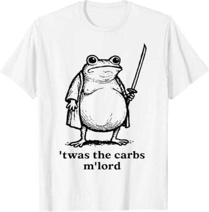 

TWAS The Carbs M Lord Funny Frog Meme T-Shirt 4XL