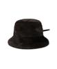 Bajal Va Long Label Fur Bucket Hat Brown
