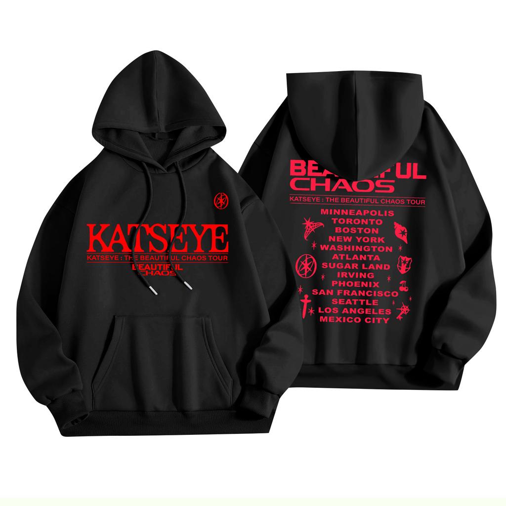 Unisex Fashion Lightweight Long Sleeve Pullover With Pockets Printed Hoodie