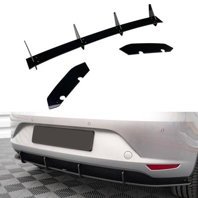 Car Rear Bumper Diffuser Lip Splitters Spoiler Rear Bumper Protector For Leon Hatchback MK3 2013-2016