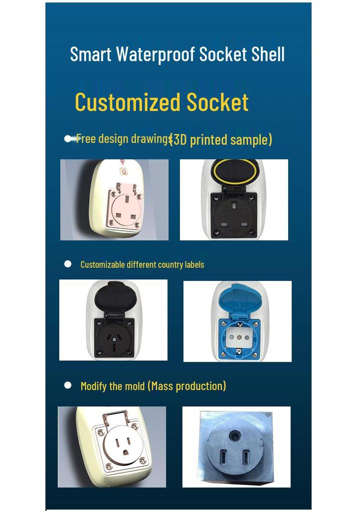 Weatherproof Outdoor WiFi Remote Control Timer Switch Socket with IP44 Plastic Shell