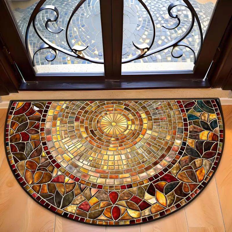60*90cm Colorful Pebble Welcome Door Mat - Non-Slip Rubber Backing, Absorbent Doormat for Indoor/Outdoor, Decorative Entrance Mat for Home