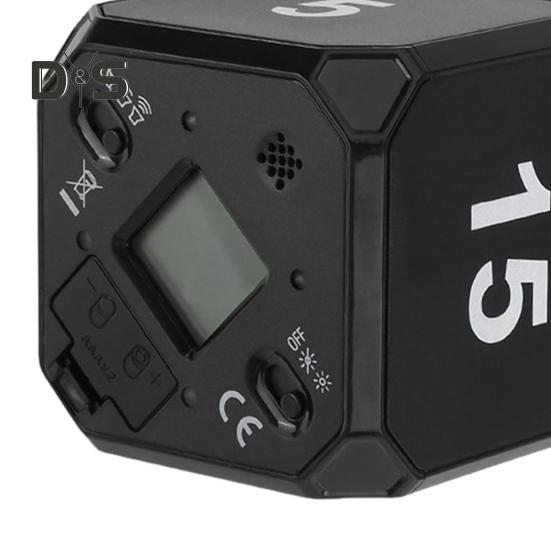 Temporizador de cubo giratorio de 5-15-25-45 minutos con pantalla LED y interruptor deslizante. Temporizador de productividad Pomodoro portátil con vibración y alarma silenciosa para el trabajo, el estudio y la cocina.