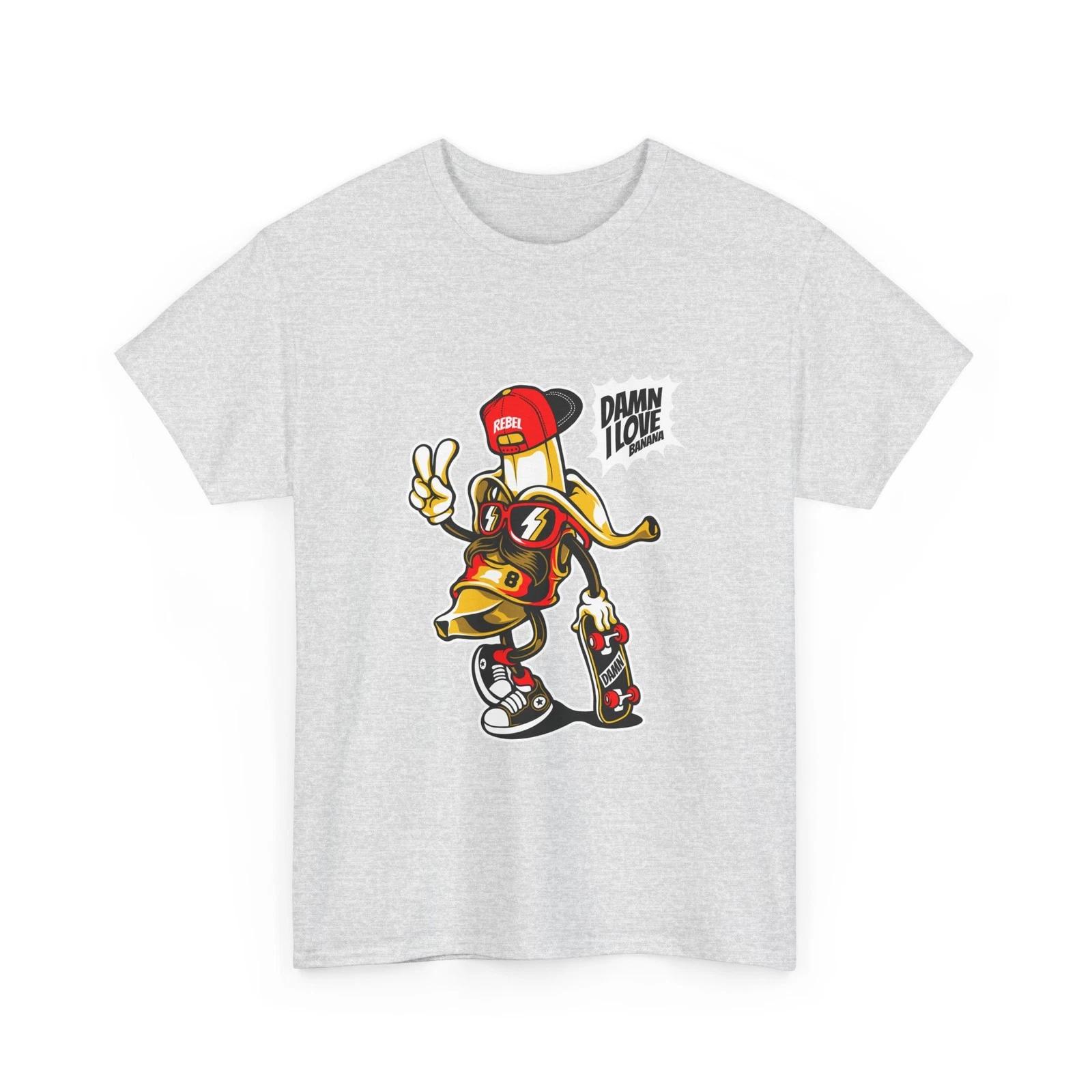 Skateboarding Banana T-Shirt | Retro Cartoon Skateboard, Cool T-Shirt, Gift Idea 4XL