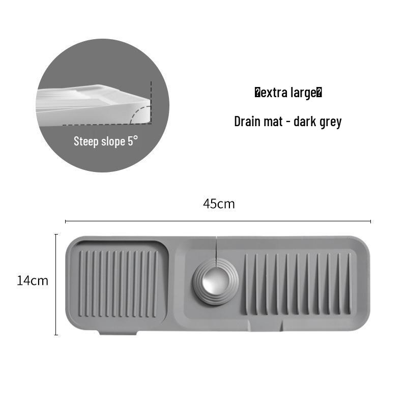Minimalistyczna silikonowa, wodoodporna mata przeciwpleśniowa na odpływ kranu i umywalki