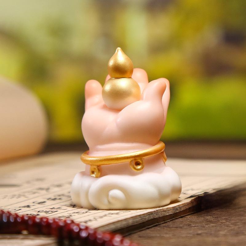 Buddha s Hand Zen Resin Ornament: Auspicious Tea Ceremony Decor & Lucky Gift As shown