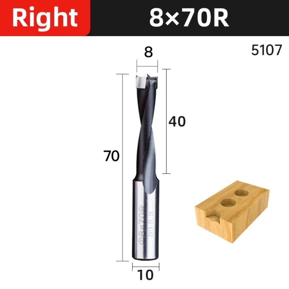 Neue 2-Schneiden-Bohrer 10mm Schaft Hartmetall-Fräser Links/Rechts Holzbearbeitungswerkzeuge Holzlegierung