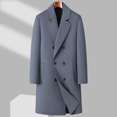 Herren-Mittellanger Trenchcoat aus Wollmischung - Herbst/Winter Kollektion 2025