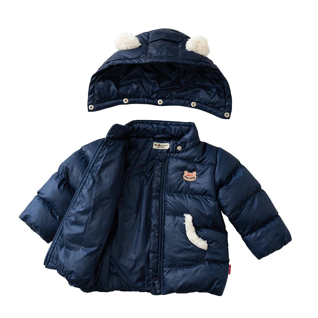Miki House Hot Biscuits Gooseley Material Baby Boys and Navy Jumper, Kids' Clothes, Girls, 80cm, Blue, 73-3704-381