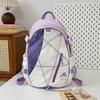 Junior High School Schüler Schultasche Color Block Damen Rucksack mit großer Kapazität