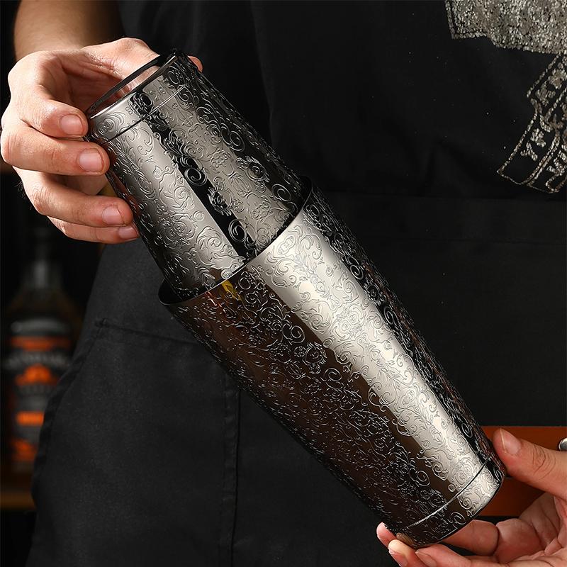 Cocktail Shaker, Pro Bar Shaker Boston Shaker Set, Stainless Steel Martini Shaker Drink Mixer for Bartending