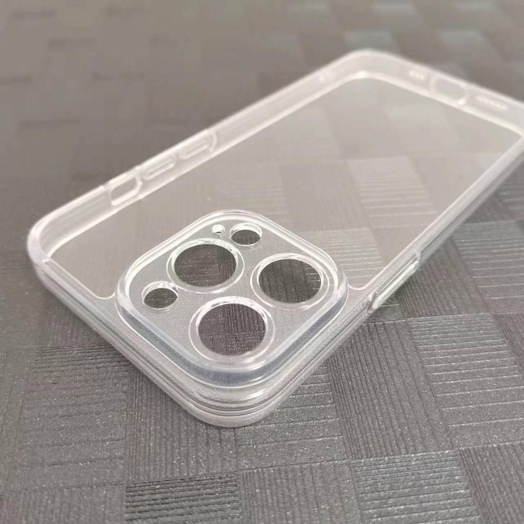 Premium Transparent Glass Case for Apple 13 Pro Max Offers Simple Tempered Glass Design for Anti-fall and Anti-collision Protection.